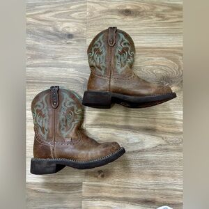 Justin Gypsy L9606 Women's Size 6.5 B Brown Teal Leather Cowboy Western Boots